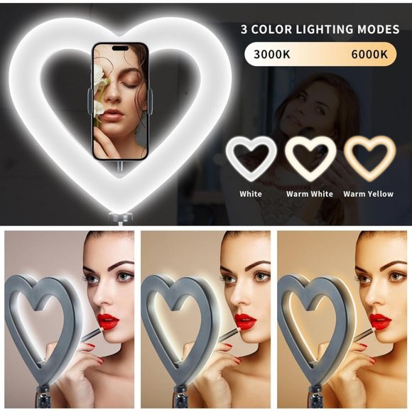 Ring Light LED Multi-Color Heart Shape - Picture 3 of 5